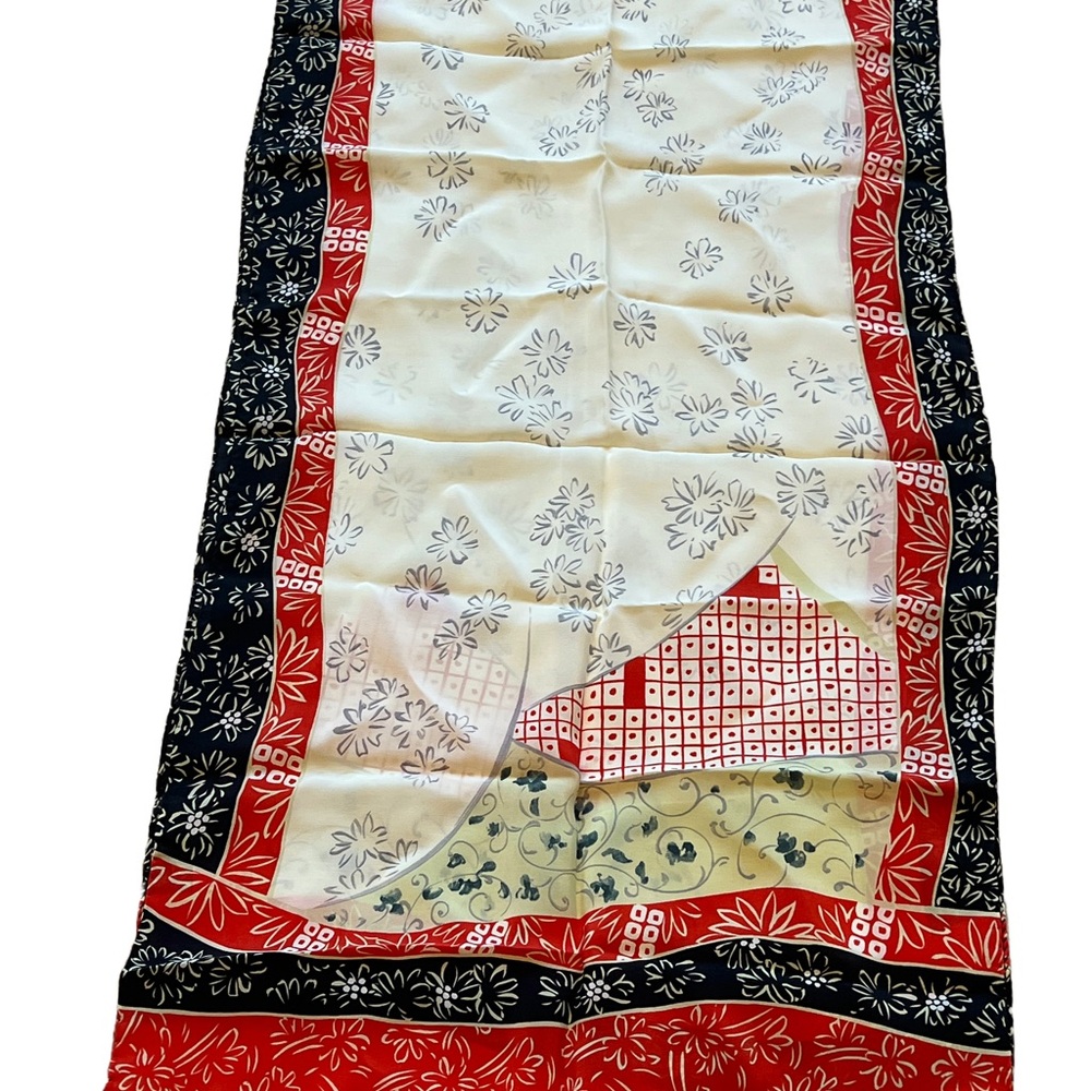 Set of 2️⃣ Pure Silk Scarfs with Art Design